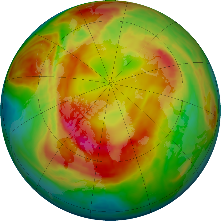 Arctic ozone map for 11 February 2015